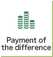 Payment of the difference
